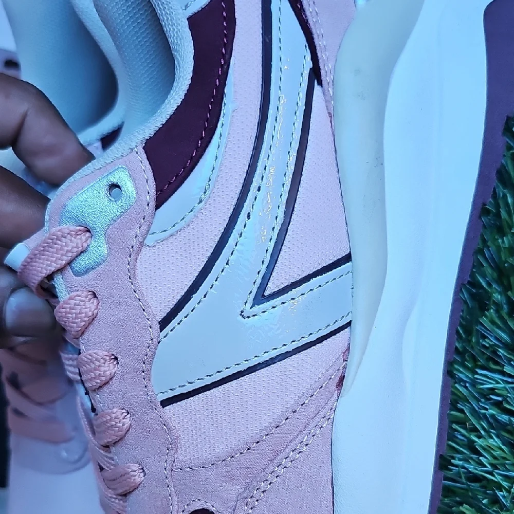 SoftWalk Pink and Red Sneakers with Chunky Sole - Picture 5 of 7